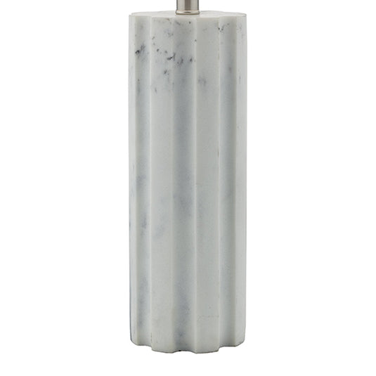 Dar Lighting ERE422 Erebus Table Lamp Stone c/w White Linen Shade - 35028