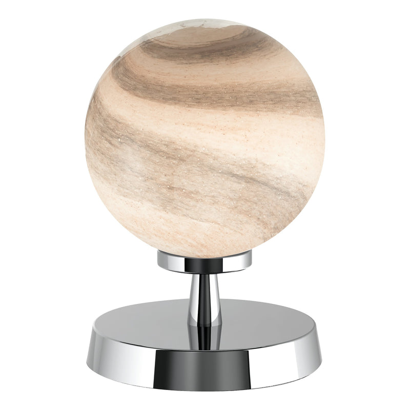 Load image into Gallery viewer, Dar Lighting ESB4150-07 Esben Touch Table Lamp Polished Chrome With Planet Glass - 29896
