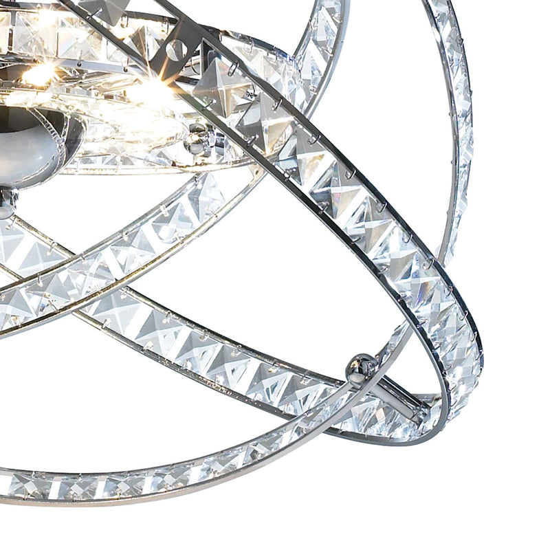 Load image into Gallery viewer, Dar Lighting ETE2350 Eternity 10 Light Pendant Faceted Crystal and Polished Chrome - 11358
