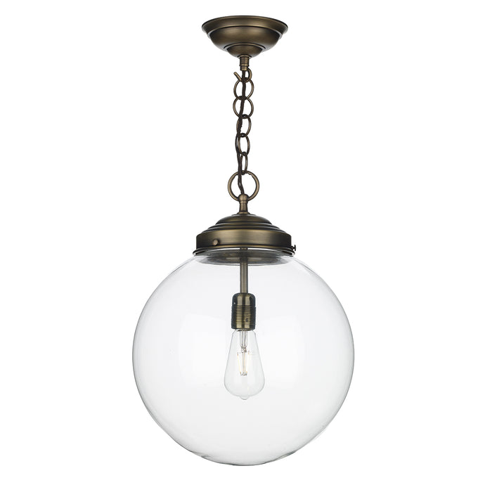 David Hunt Lighting FAI0175 Fairfax 1 Light Pendant Antique Brass