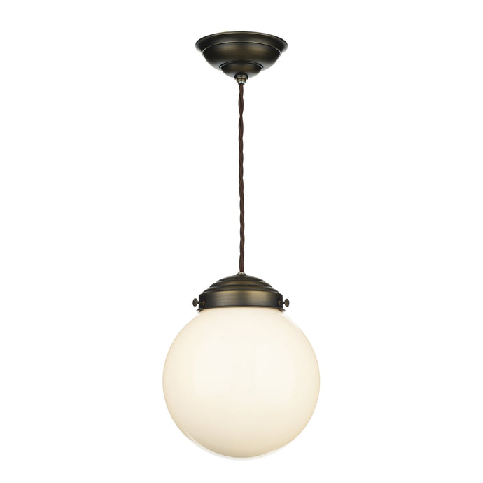David Hunt Lighting FAI8675 FAIRFAX Small single pendant in Antique Brass with clear glass