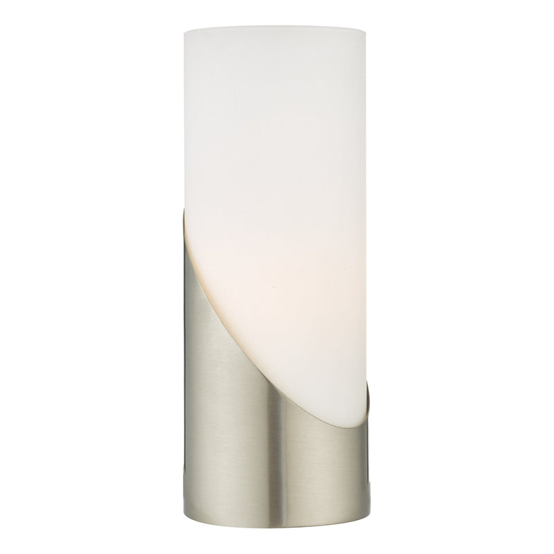 Load image into Gallery viewer, Dar Lighting FAR4246 Faris Touch Table Lamp Satin Nickel - 22200
