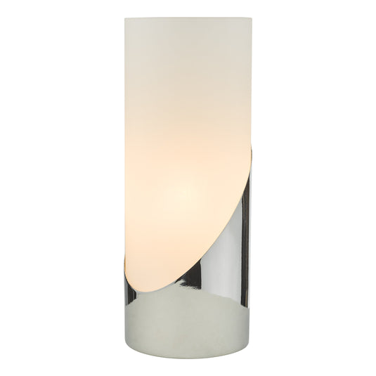 Dar Lighting FAR4250 Faris Touch Table Lamp Polished Chrome Opal Glass - 37132