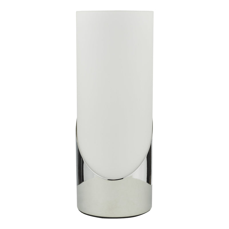 Load image into Gallery viewer, Dar Lighting FAR4250 Faris Touch Table Lamp Polished Chrome Opal Glass - 37132

