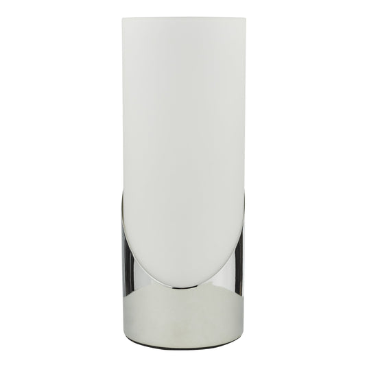 Dar Lighting FAR4250 Faris Touch Table Lamp Polished Chrome Opal Glass - 37132