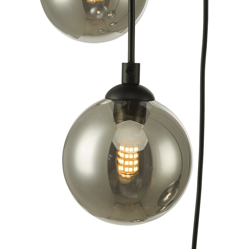 Load image into Gallery viewer, Dar Lighting FED0522-01 Federico 5 Light Cluster Pendant Black Smoked Glass - 36909
