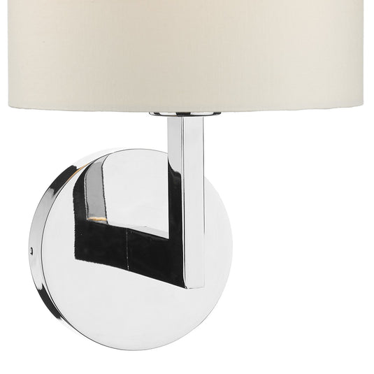 Dar Lighting FER0750 Ferrara Wall Bracket Round With Square Arm Polished Chrome Base Only - 35048
