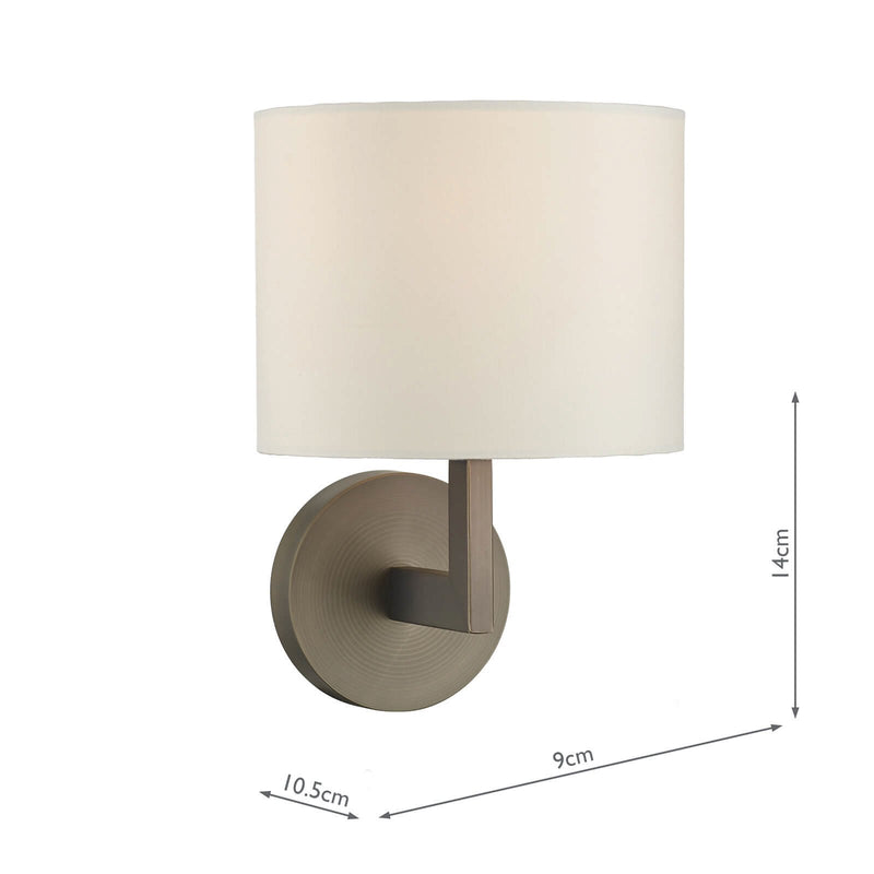 Load image into Gallery viewer, Dar Lighting FER0763 Ferrara Wall Bracket Round With Square Arm Bronze Base Only - 19656
