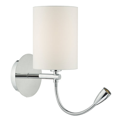 Dar Lighting FET0750 Feta Wall Light LED Polished Chrome Base Only - 35049