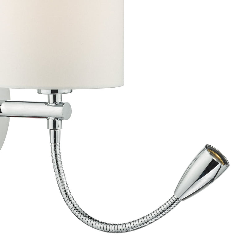 Load image into Gallery viewer, Dar Lighting FET0750 Feta Wall Light LED Polished Chrome Base Only - 35049

