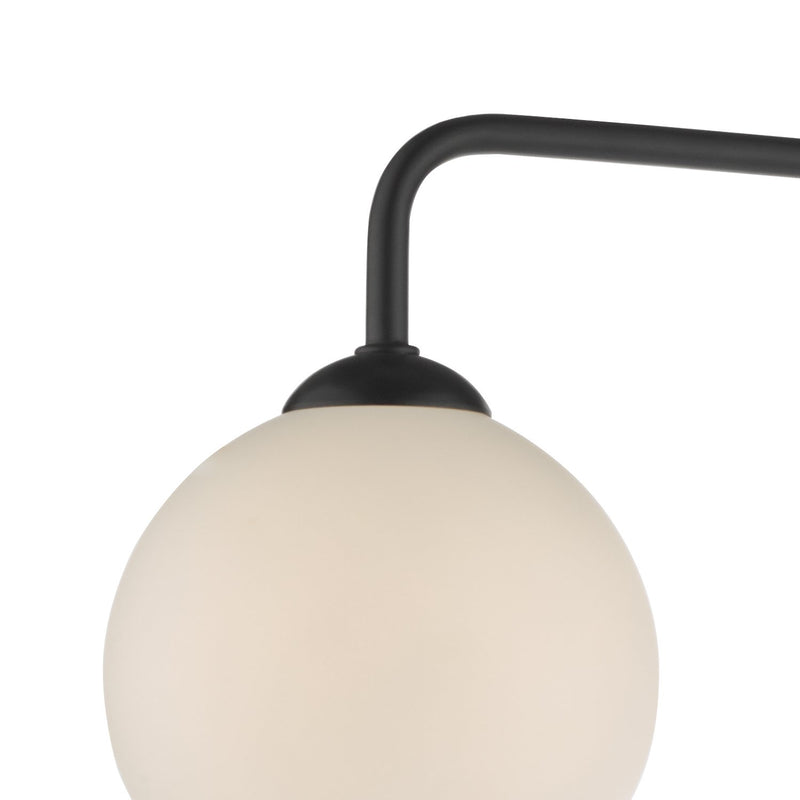 Load image into Gallery viewer, Dar Lighting FEY0322-02 Feya 3 Light Semi Flush Ceiling Light Matt Black Opal Glass - 35052
