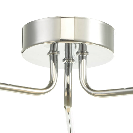 Dar Lighting FEY0350-02 Feya 3 Light Semi Flush Ceiling Light Polished Chrome Opal Glass - 35054