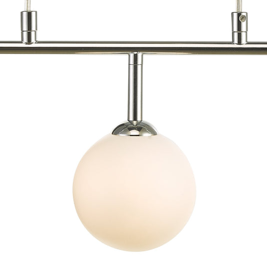 Dar Lighting FEY6250-02 Feya 3 Light Bar Pendant Polished Chrome Opal Glass - 35064