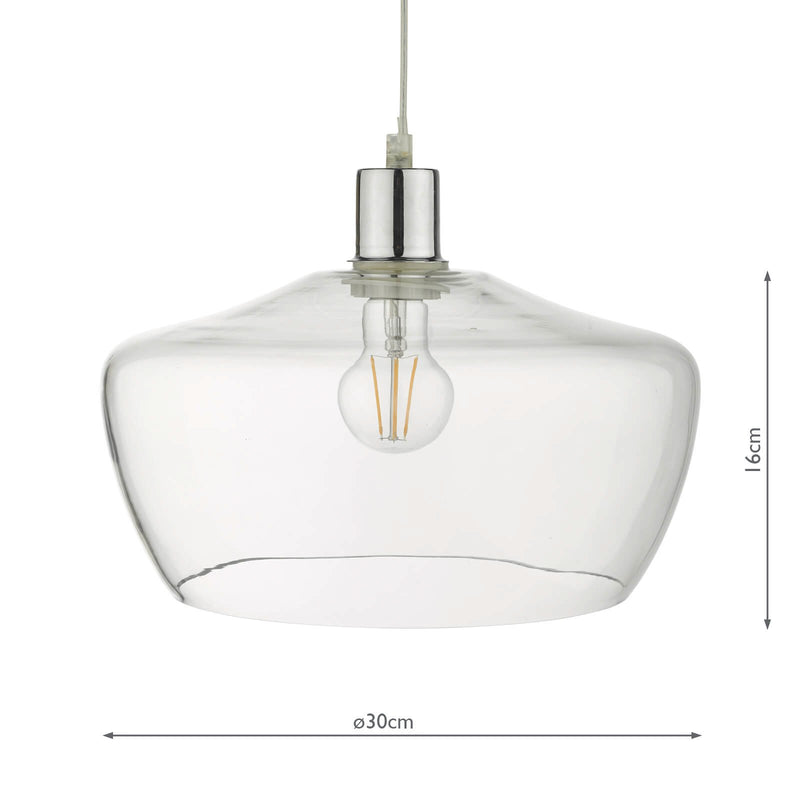 Load image into Gallery viewer, Dar Lighting FID6508 Fidella Easy Fit Clear Glass - 25588
