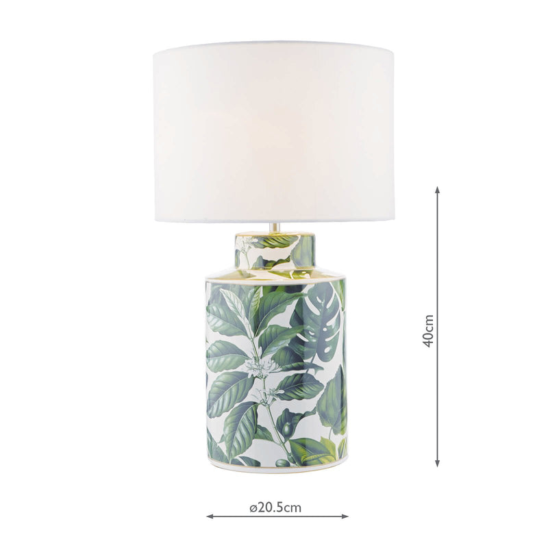 Load image into Gallery viewer, Dar Lighting FIL4224 Filip Table Lamp Green Base Only - 22594
