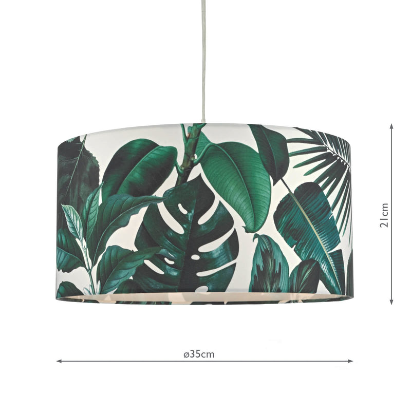 Load image into Gallery viewer, Dar Lighting FIL6524 Filip Easy Fit Pendant Green Leaf Print - 23188
