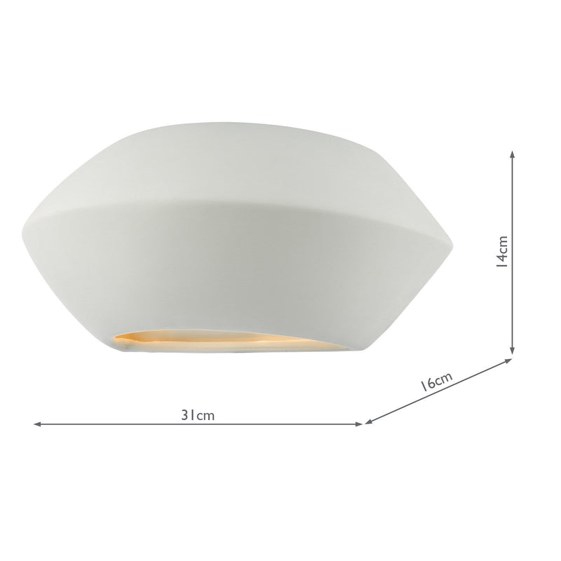 Load image into Gallery viewer, Dar Lighting FOD372 Foden 1 Light Wall Washer White - 36917
