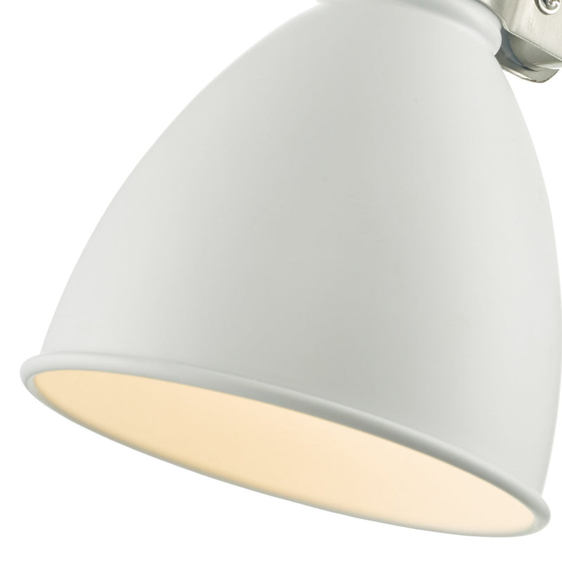 Load image into Gallery viewer, Dar Lighting FRE0702 Frederick Wall Light White &amp; Satin Chrome - 35065
