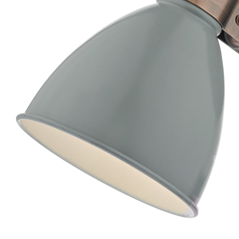 Load image into Gallery viewer, Dar Lighting FRE0739 Frederick Wall Light Grey &amp; Copper - 35069
