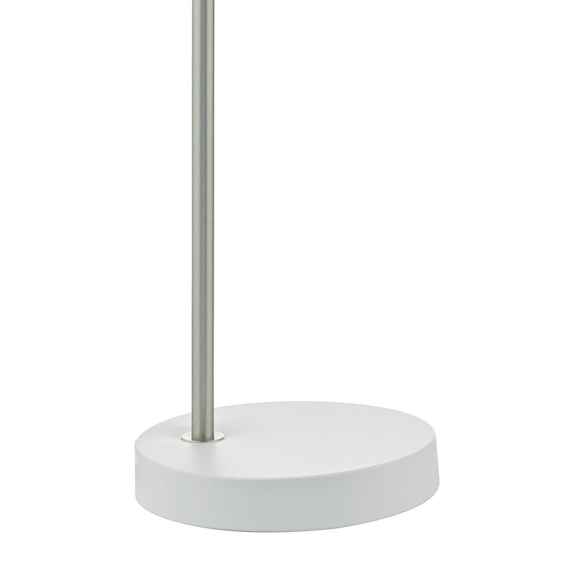 Load image into Gallery viewer, Dar Lighting FRE4202 Frederick Task Lamp White &amp; Satin Chrome - 22678
