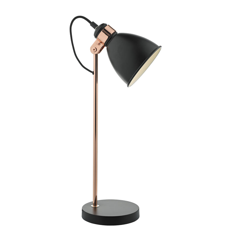 Load image into Gallery viewer, Dar Lighting FRE4222 Frederick Task Lamp Black &amp; Copper - 22679
