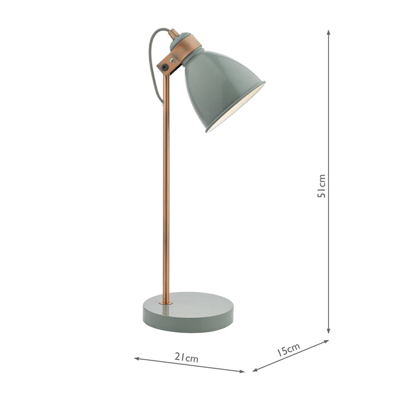 Load image into Gallery viewer, Dar Lighting FRE4239 Frederick Task Lamp Grey &amp; Copper - 35072
