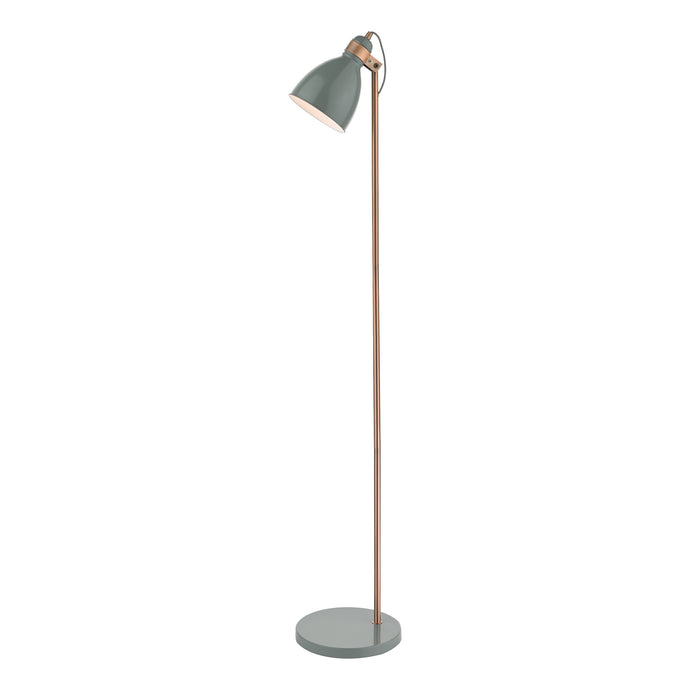 Dar Lighting FRE4939 Frederick Floor Lamp Grey & Copper - 23482