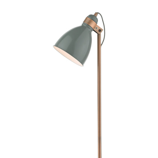 Dar Lighting FRE4939 Frederick Floor Lamp Grey & Copper - 23482