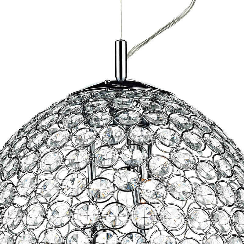 Load image into Gallery viewer, Dar Lighting FRO0350 Frost 3 Light Pendant Polished Chrome - 18918
