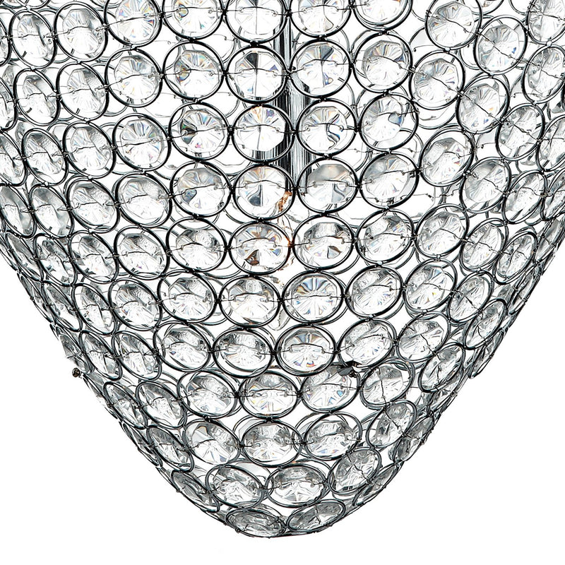 Load image into Gallery viewer, Dar Lighting FRO0550 Frost 5 Light Pendant Polished Chrome and Clear Faceted Crystal - 35074
