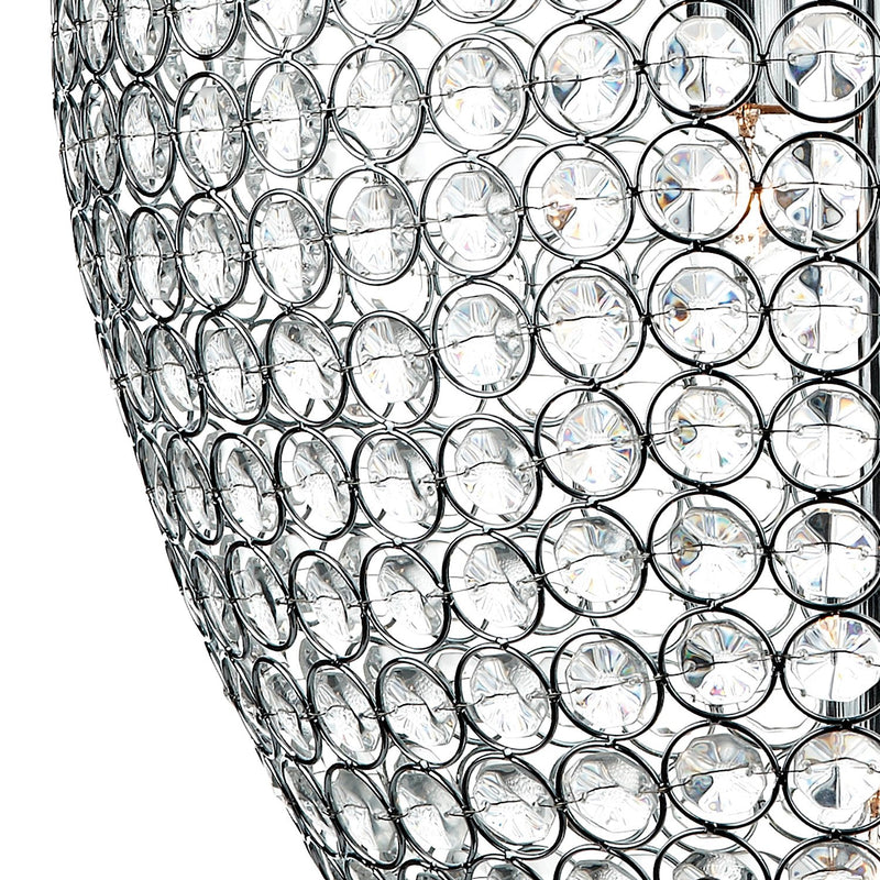 Load image into Gallery viewer, Dar Lighting FRO0550 Frost 5 Light Pendant Polished Chrome and Clear Faceted Crystal - 35074
