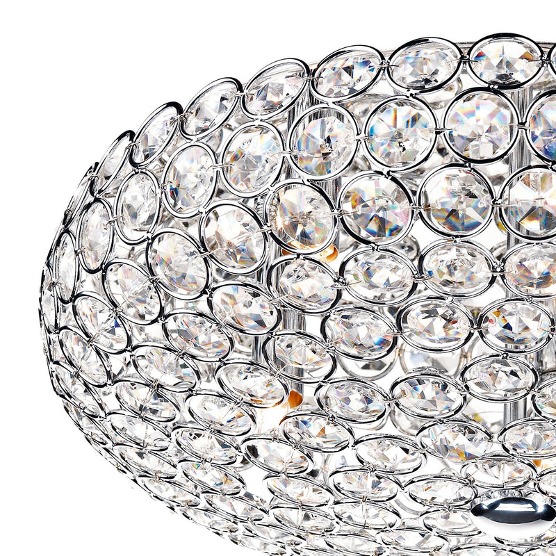 Load image into Gallery viewer, Dar Lighting FRO5450 Frost 5 Light Flush Crystal Polished Chrome - 17940
