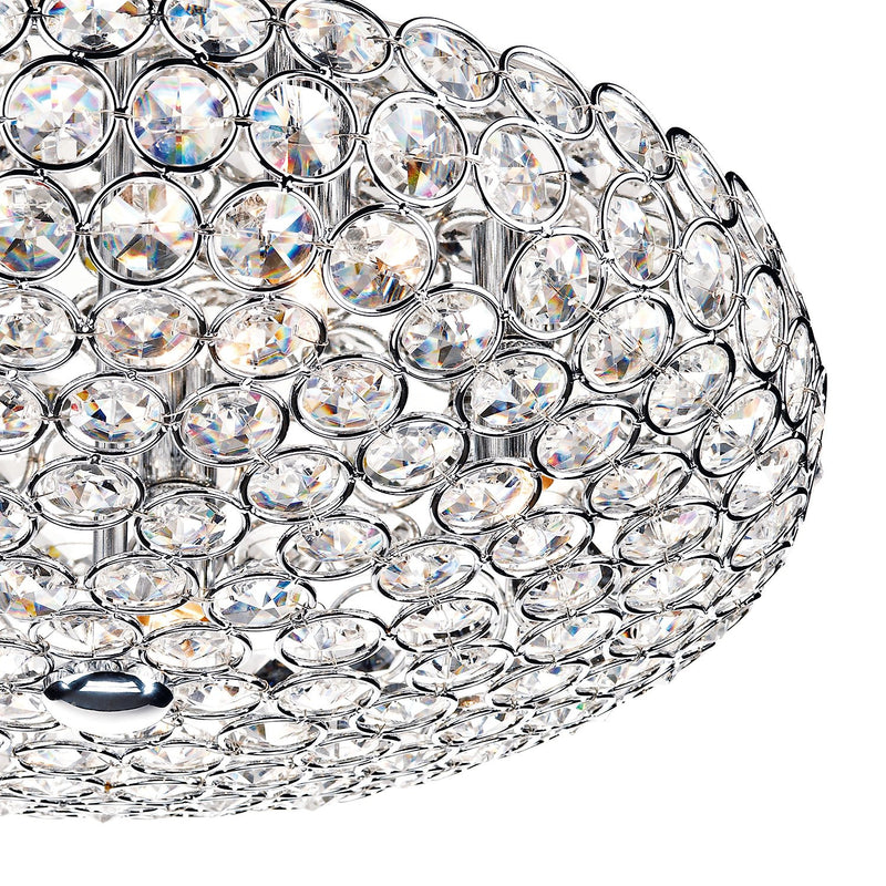 Load image into Gallery viewer, Dar Lighting FRO5450 Frost 5 Light Flush Crystal Polished Chrome - 17940
