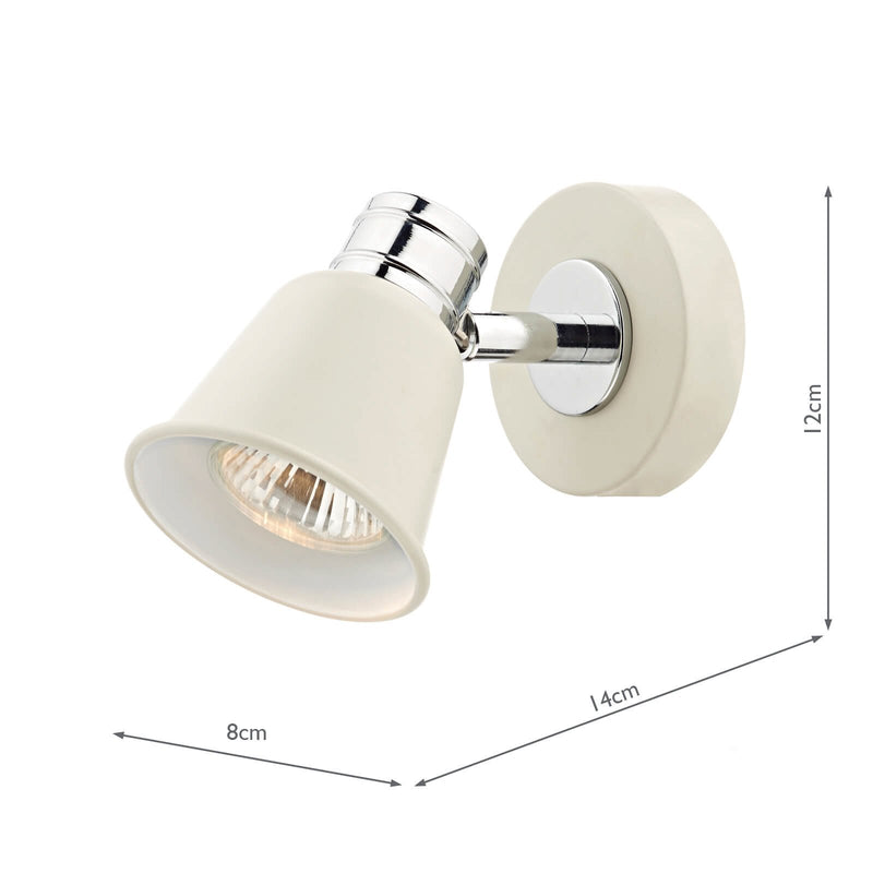 Load image into Gallery viewer, Dar Lighting FRY0733 Fry Single Wall Bracket Cream - 20065
