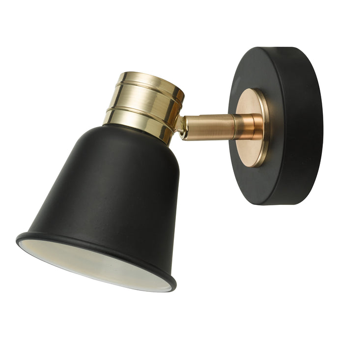 Dar Lighting FRY0754 Fry 1lt Spotlight Black & Rose Gold - 22630