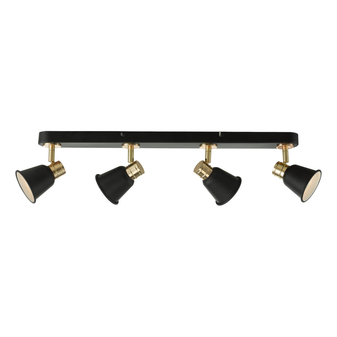 Dar Lighting FRY8454 Fry 4lt Bar Black & Rose Gold - 22629