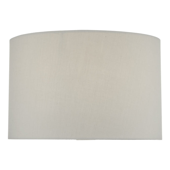 Dar Lighting FUN1339 Funchal Grey Cotton Drum Shade 33cm - 35076
