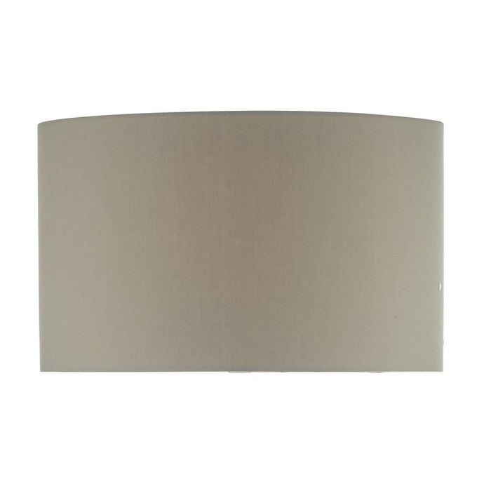 Dar Lighting FUN1739 Funchal Grey Cotton Drum Shade 43cm - 35077
