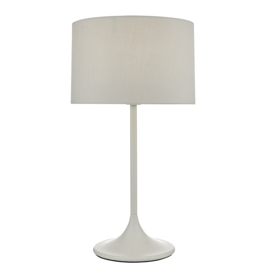 Dar Lighting FUN4239 Funchal Table Lamp Grey With Shade - 35078