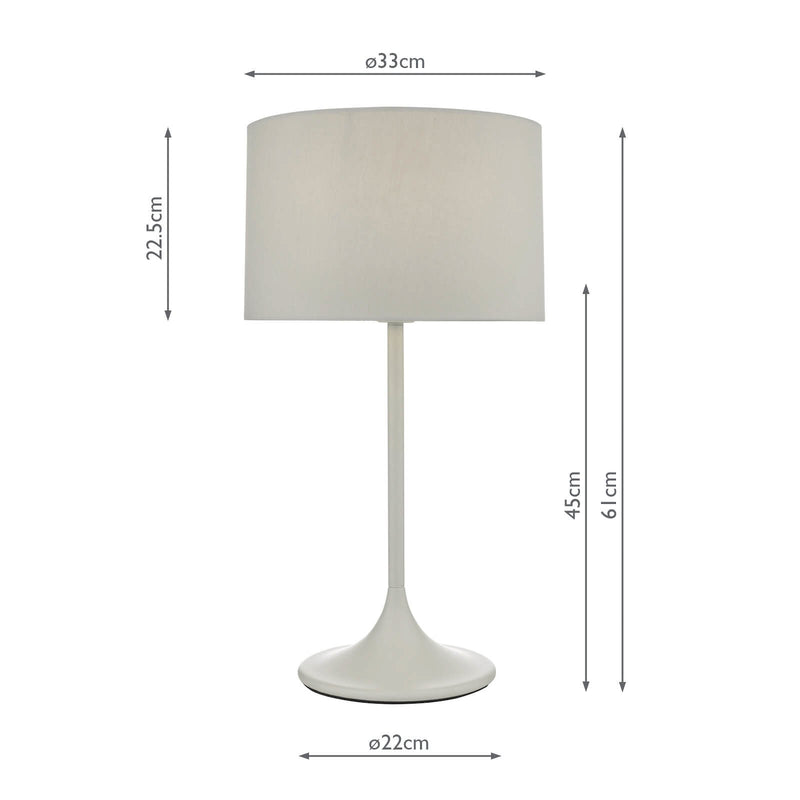 Load image into Gallery viewer, Dar Lighting FUN4239 Funchal Table Lamp Grey With Shade - 35078
