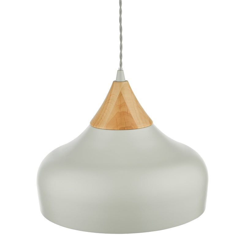 Load image into Gallery viewer, Dar Lighting GAU0139 Gaucho 1 Light Single Pendant Grey And Wood - 35080
