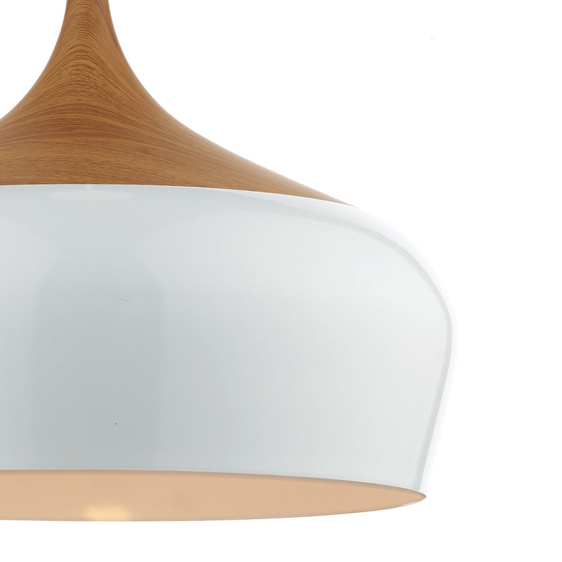 Load image into Gallery viewer, Dar Lighting GAU8602 Gaucho 1 Light Pendant White Large - 24209
