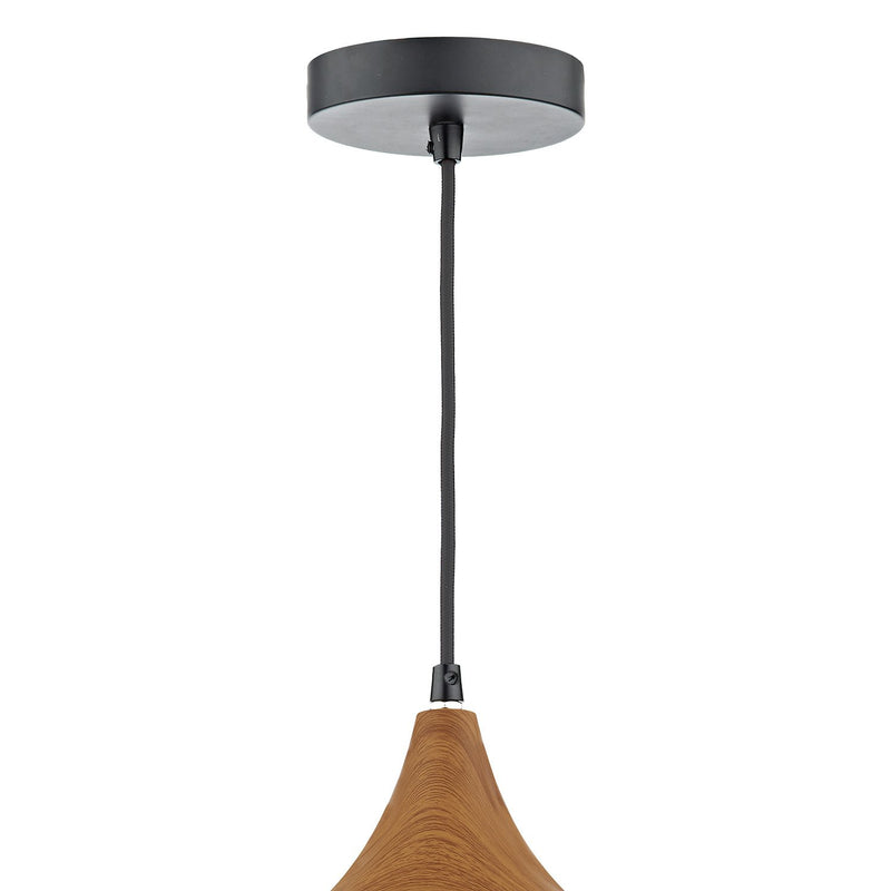 Load image into Gallery viewer, Dar Lighting GAU8622 Gaucho 1 Light Pendant Black Large - 25651

