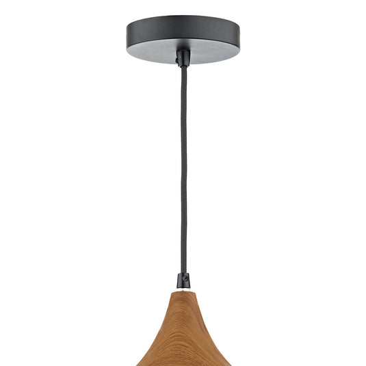Dar Lighting GAU8622 Gaucho 1 Light Pendant Black Large - 25651