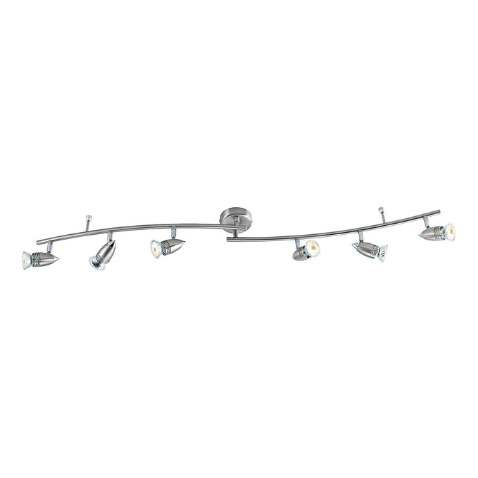 Dar Lighting GEM0646 Gemini 6 Light Bar Satin Chrome - 4301