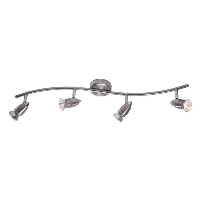 Dar Lighting GEM8446 Gemini 4 Light Wave Bow Satin Chrome - 5840