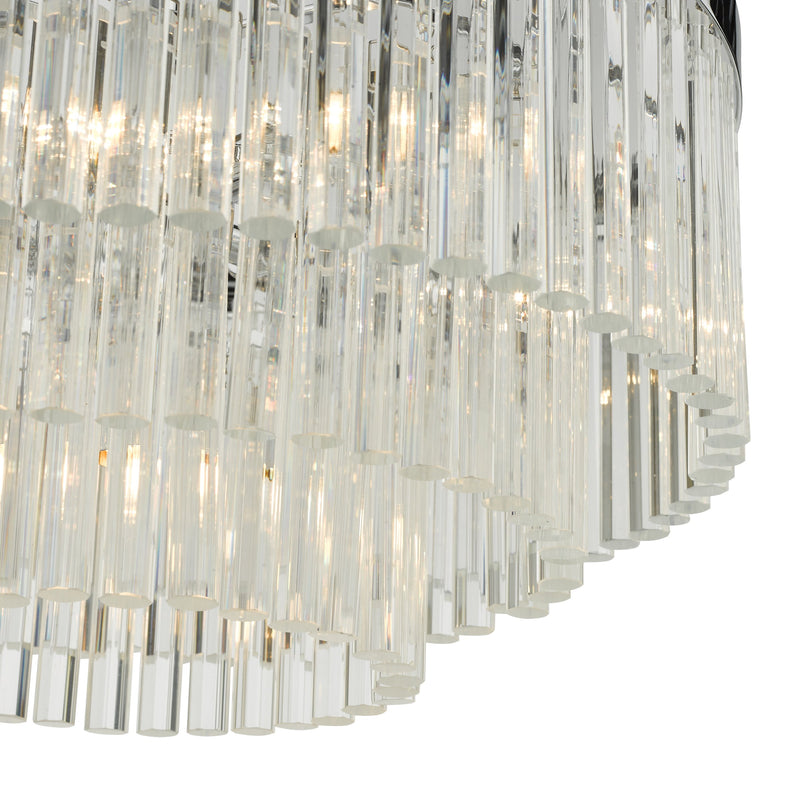 Load image into Gallery viewer, Dar Lighting GIO0508 Giovana 5 Light Pendant Polished Chrome Clear Glass - 35086
