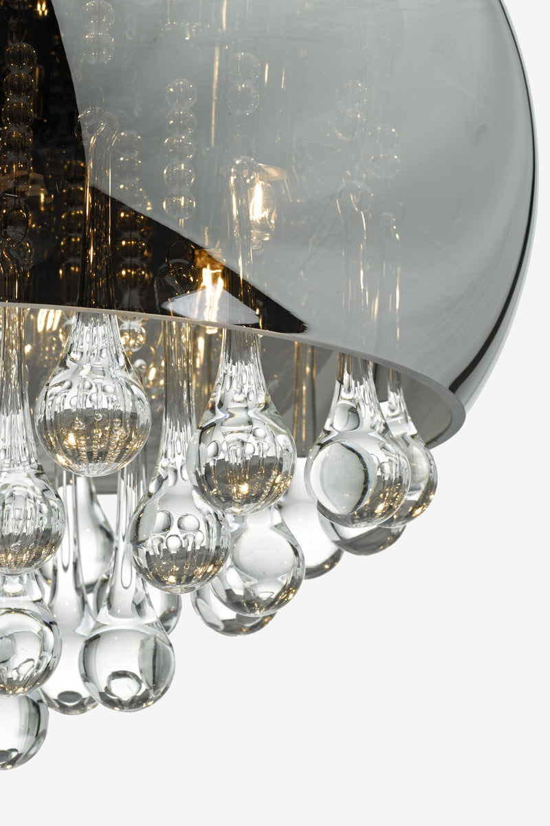 Load image into Gallery viewer, Dar Lighting GIS0510 Giselle 5lt Pendant Smoked &amp; Clear Glass - 35088
