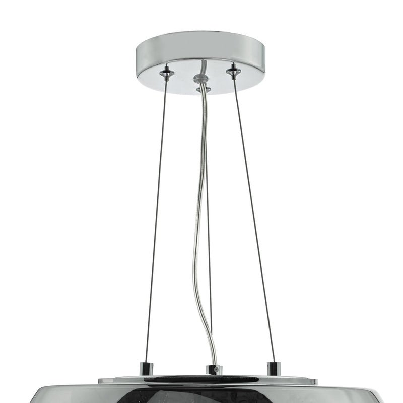 Load image into Gallery viewer, Dar Lighting GIS0510 Giselle 5lt Pendant Smoked &amp; Clear Glass - 35088
