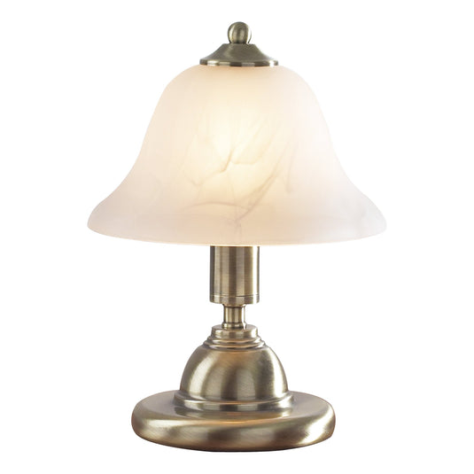 Dar Lighting GLO4075 Gloucester Touch Table Lamp Twin Pack Ant Brass - 14532